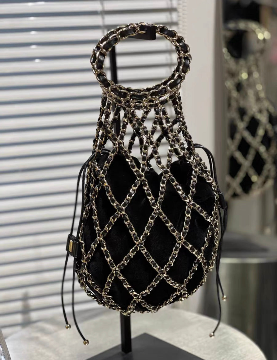 Chanel Luxury Velvet Black Handbag
