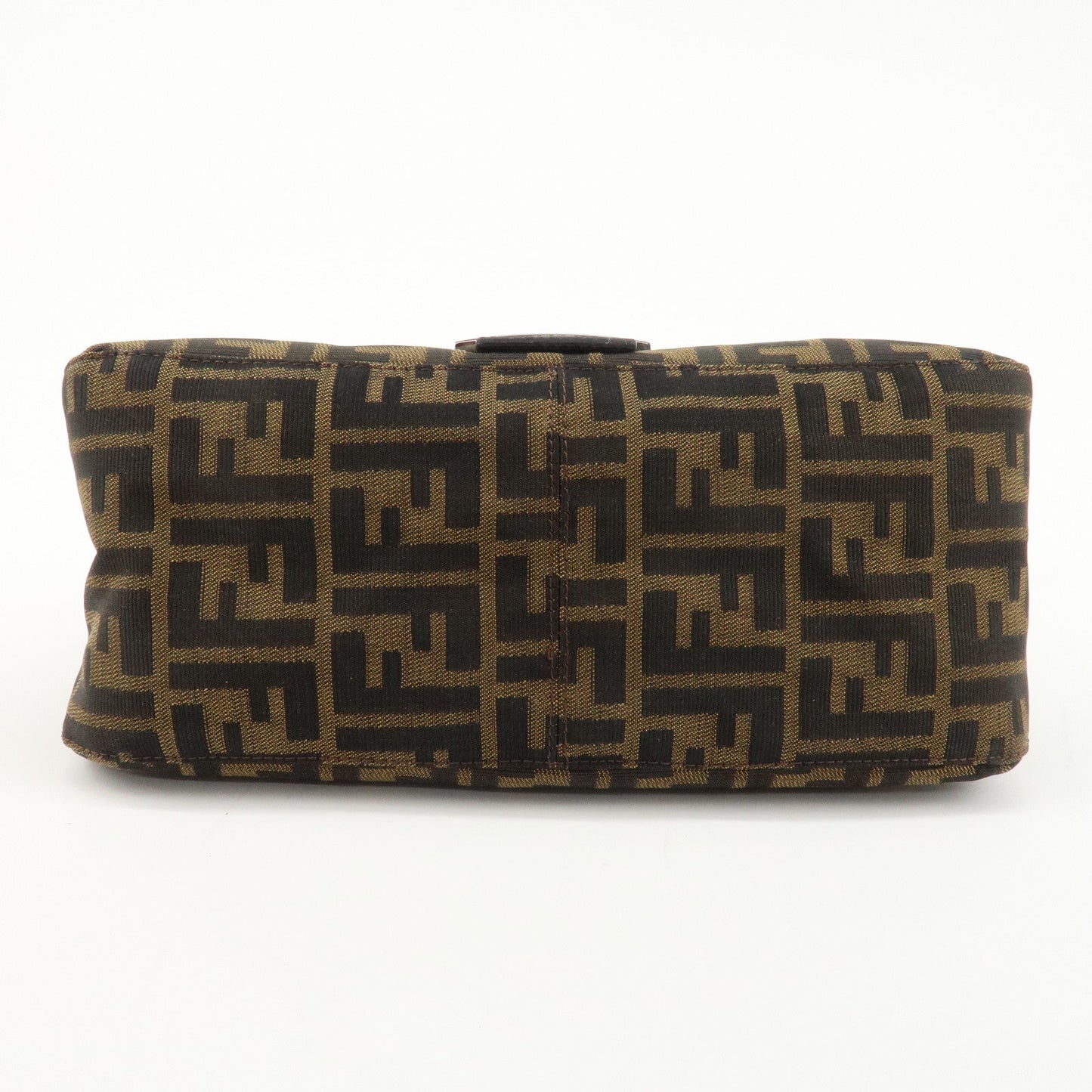 FENDI Mamma Baguette Zucca Canvas Leather Shoulder Bag 8BR001