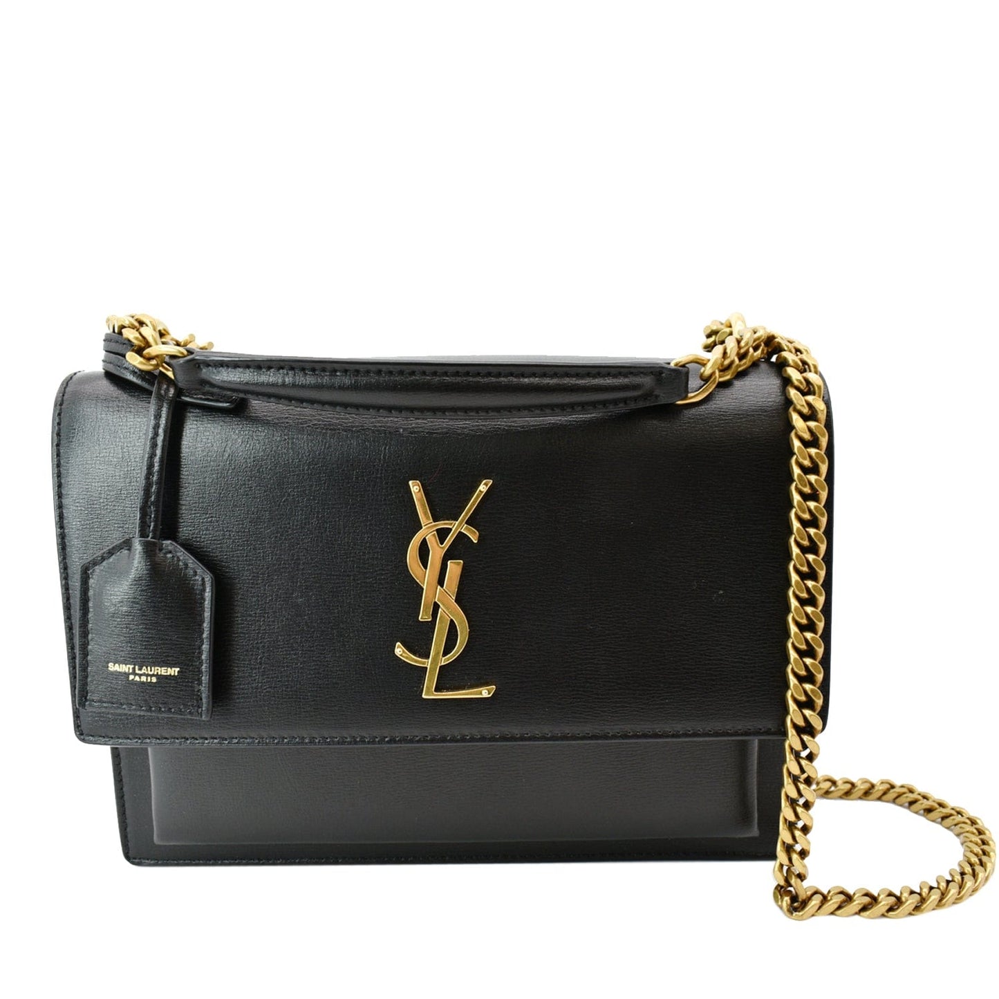 Saint Laurent Sunset Leather Black Shoulder Bag Style 2