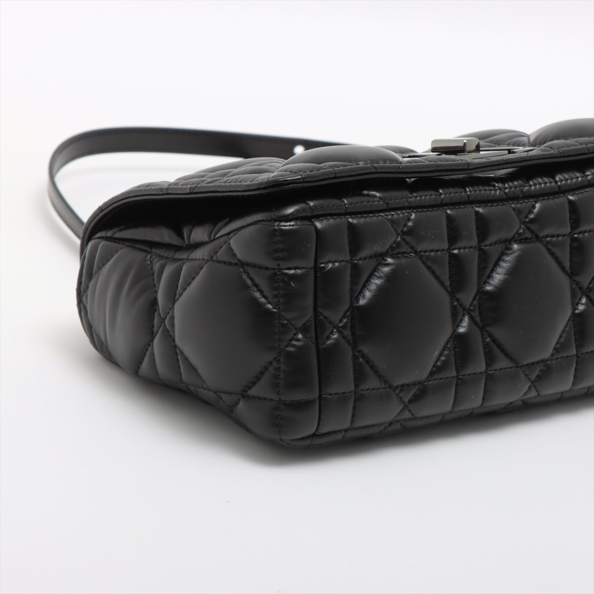 Dior Caro Leather Shoulder Bag Black