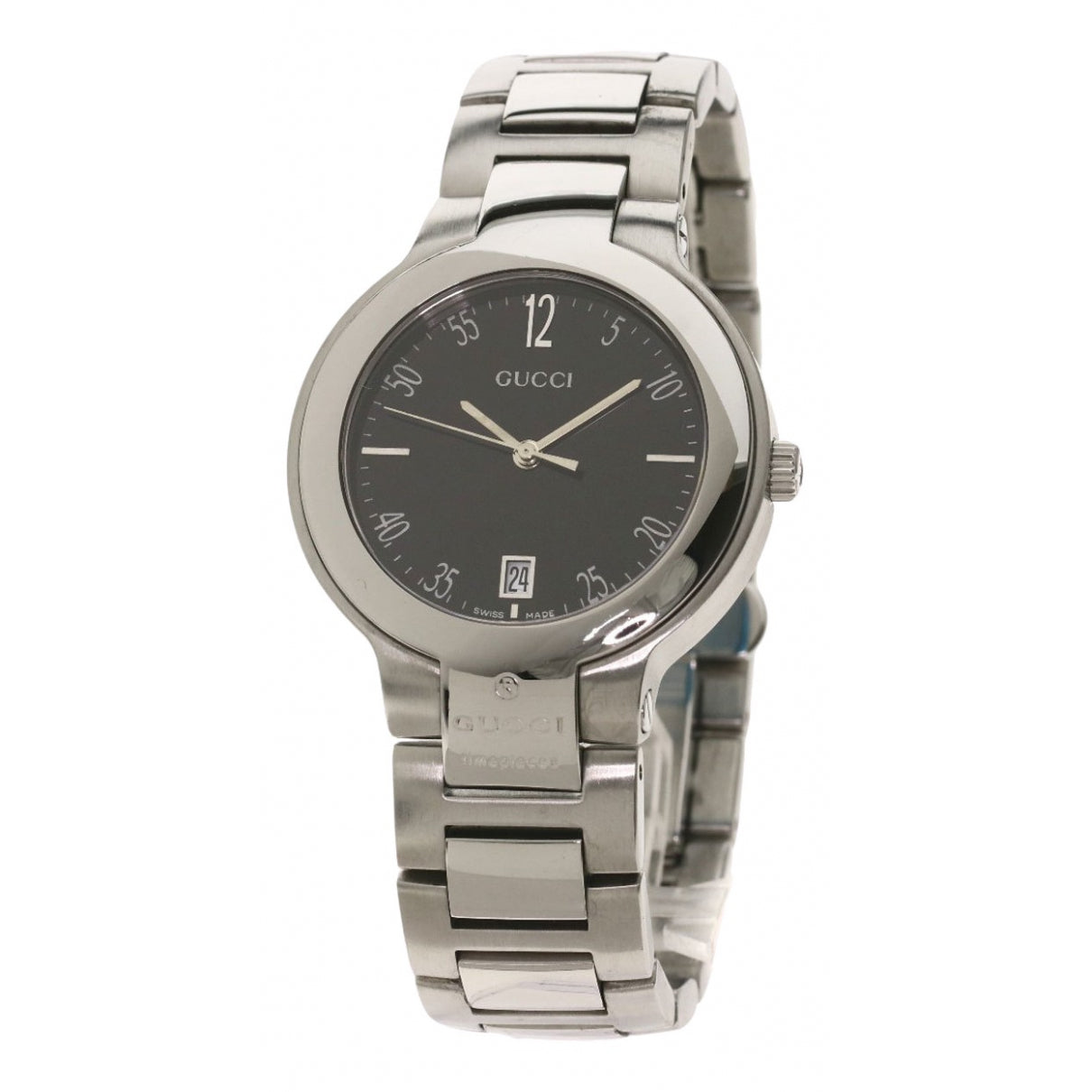 Gucci black steel watch