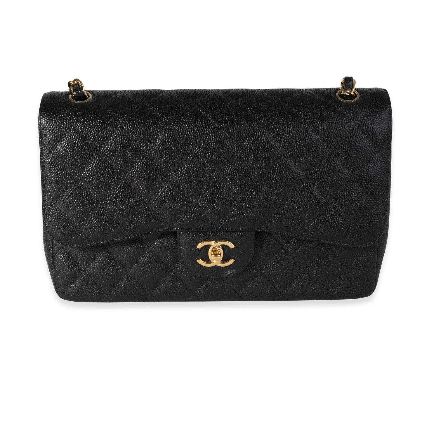 Chanel Flap Classic Quilted Caviar Black Shoulder Bag