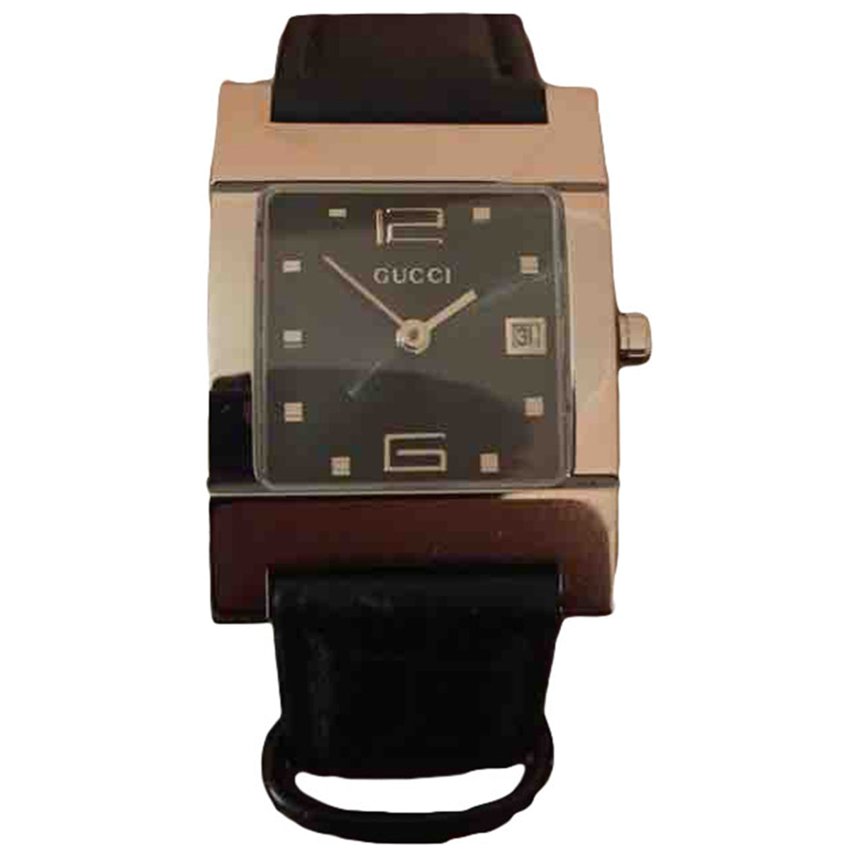 Gucci black steel watch