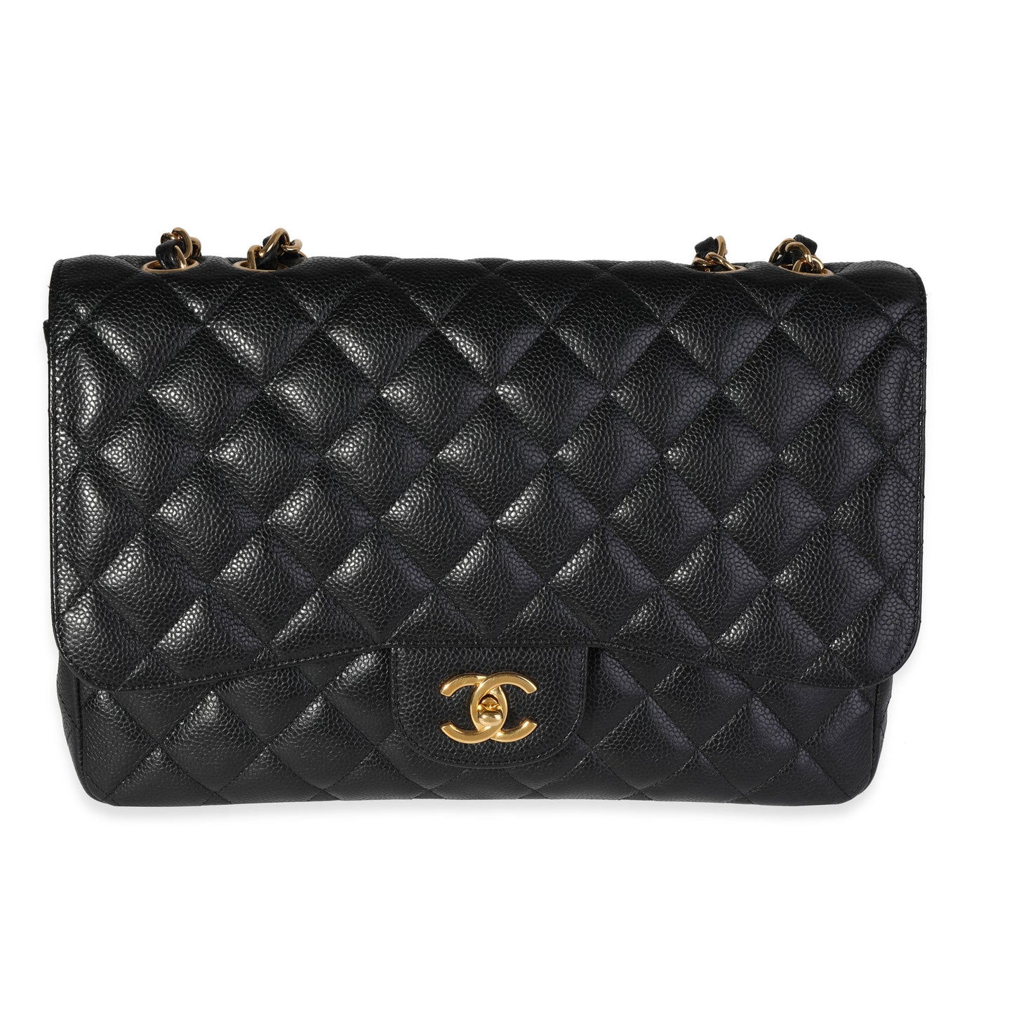 Chanel Flap Classic Quilted Caviar Black Shoulder Bag Style 7