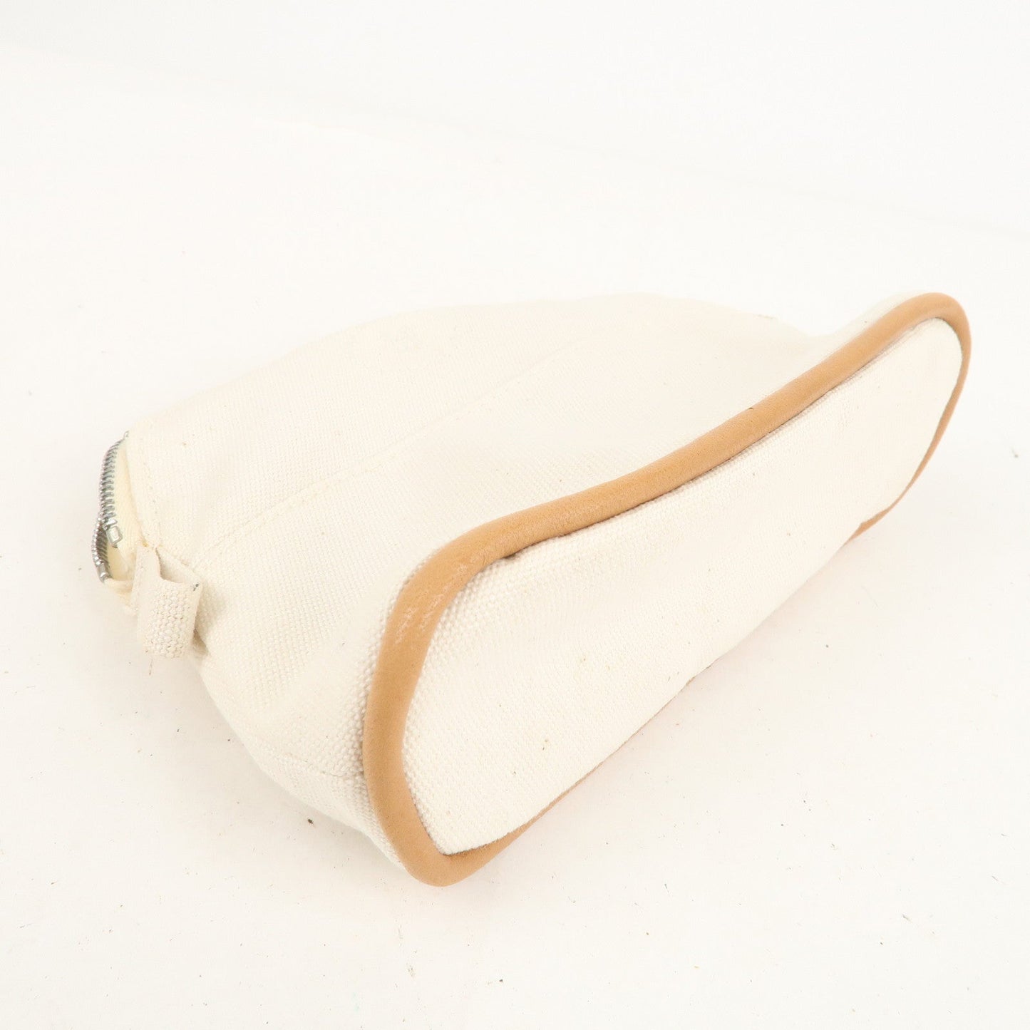 Luxury Hermes Set Of 2 Bolide Pouch Mm Mini Canvas Leather Ivory Red