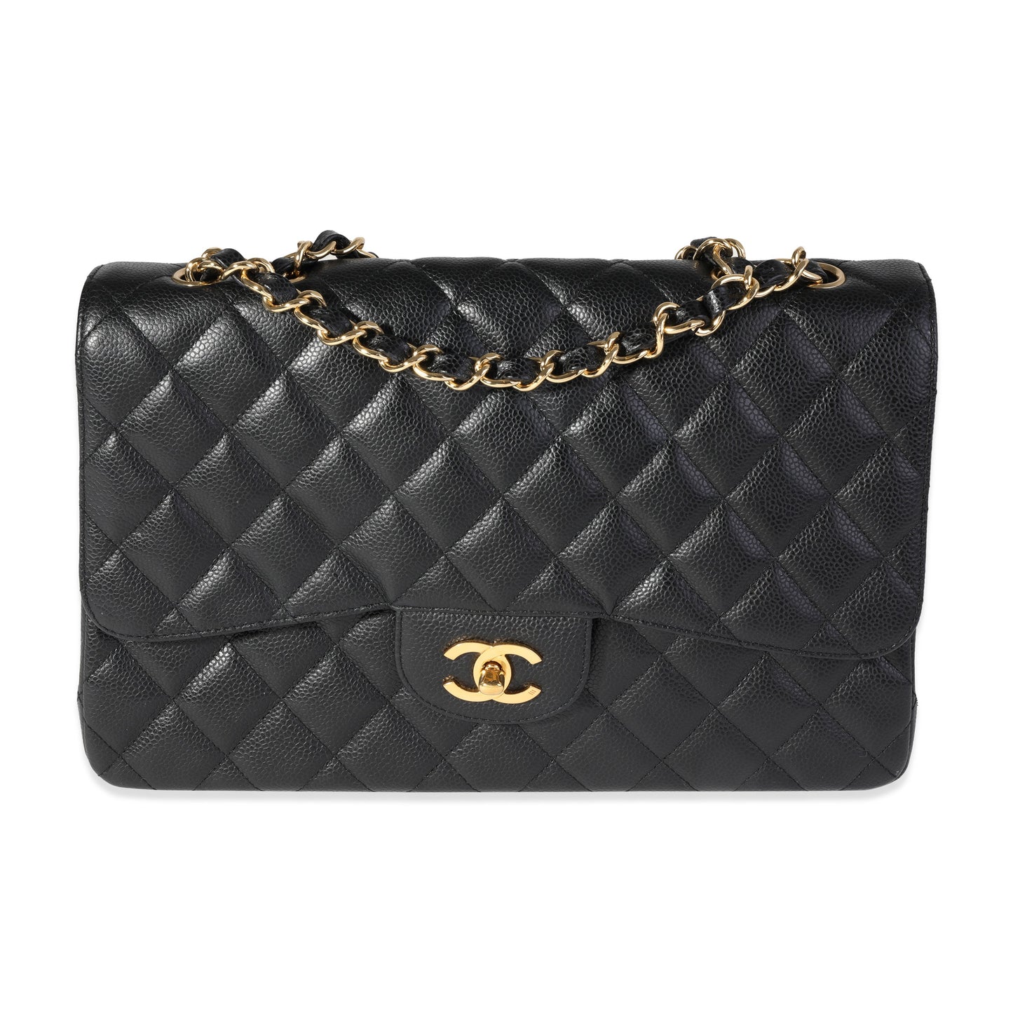 Chanel Flap Classic Quilted Caviar Black Shoulder Bag Style 11