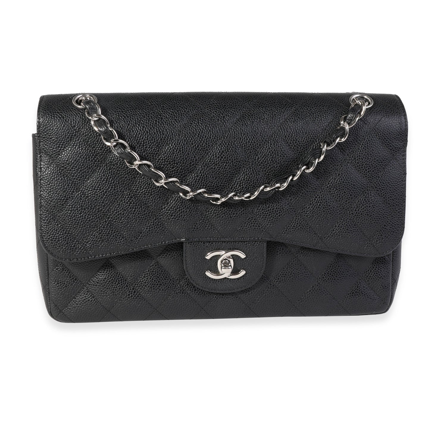 Chanel Flap Classic Quilted Caviar Black Shoulder Bag Style 3