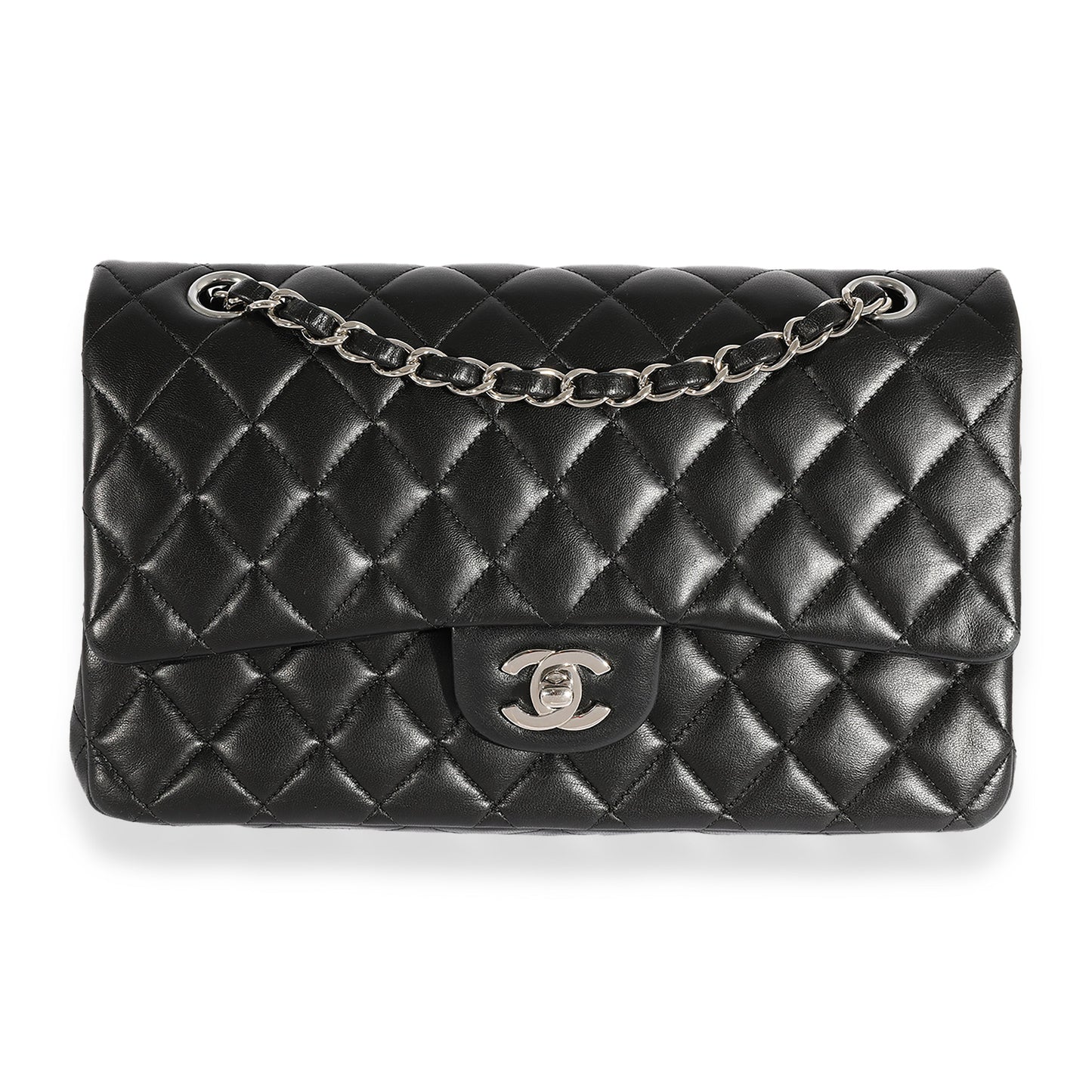 Chanel Flap Medium Classic Quilted Lambskin Black Shoulder Bag Style 2