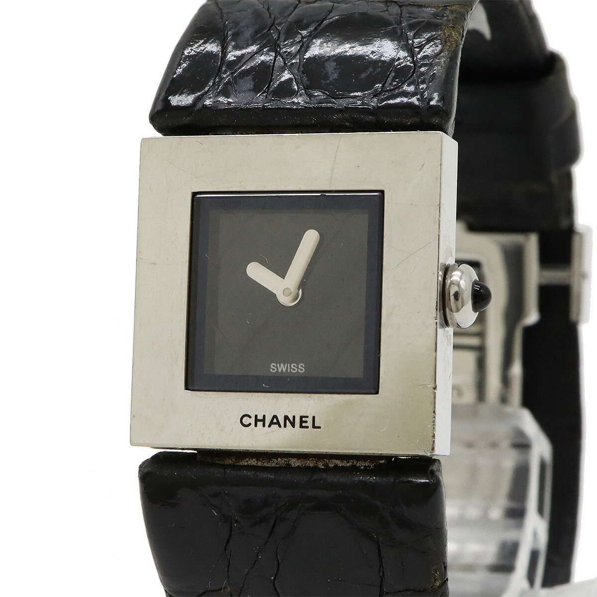 Chanel Black Dial Matelasse Quartz Watch H0116