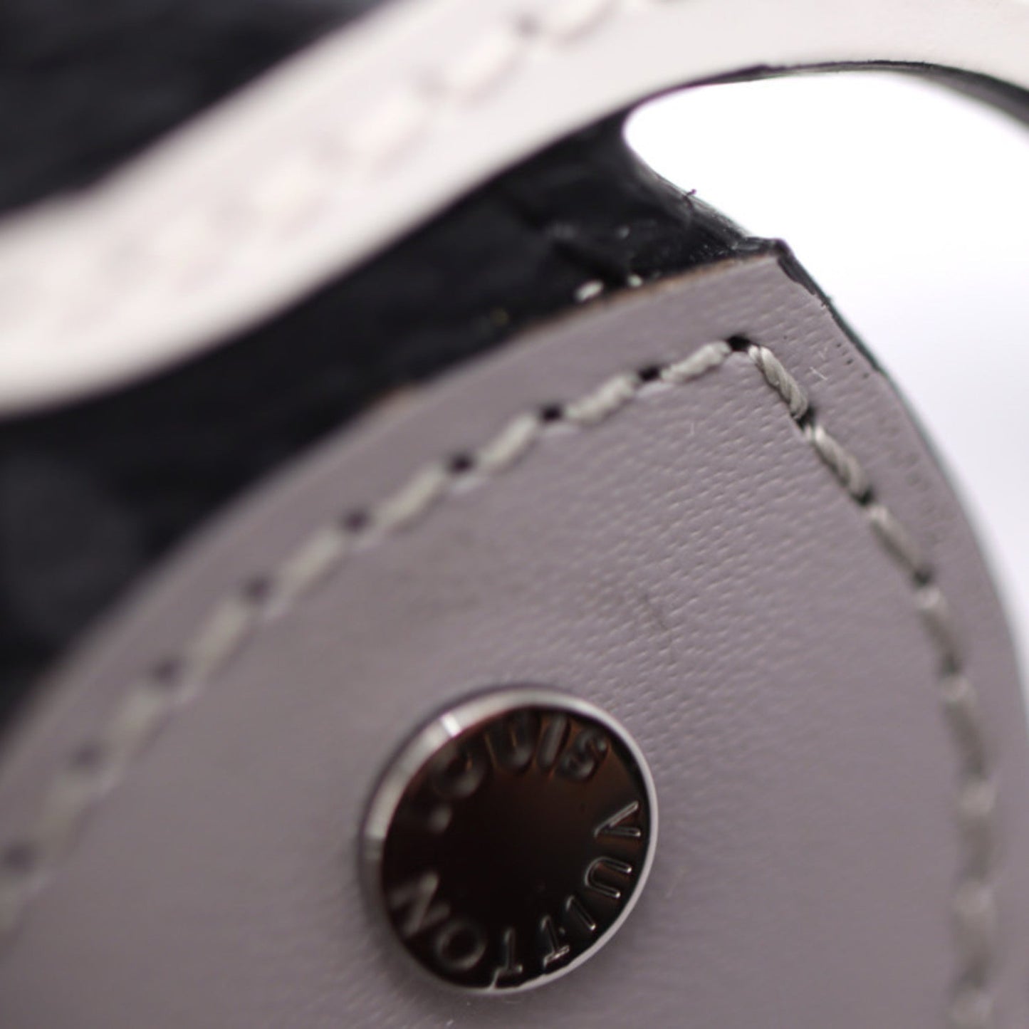 Louis Vuitton Leather Monogram Eclipse Keyring