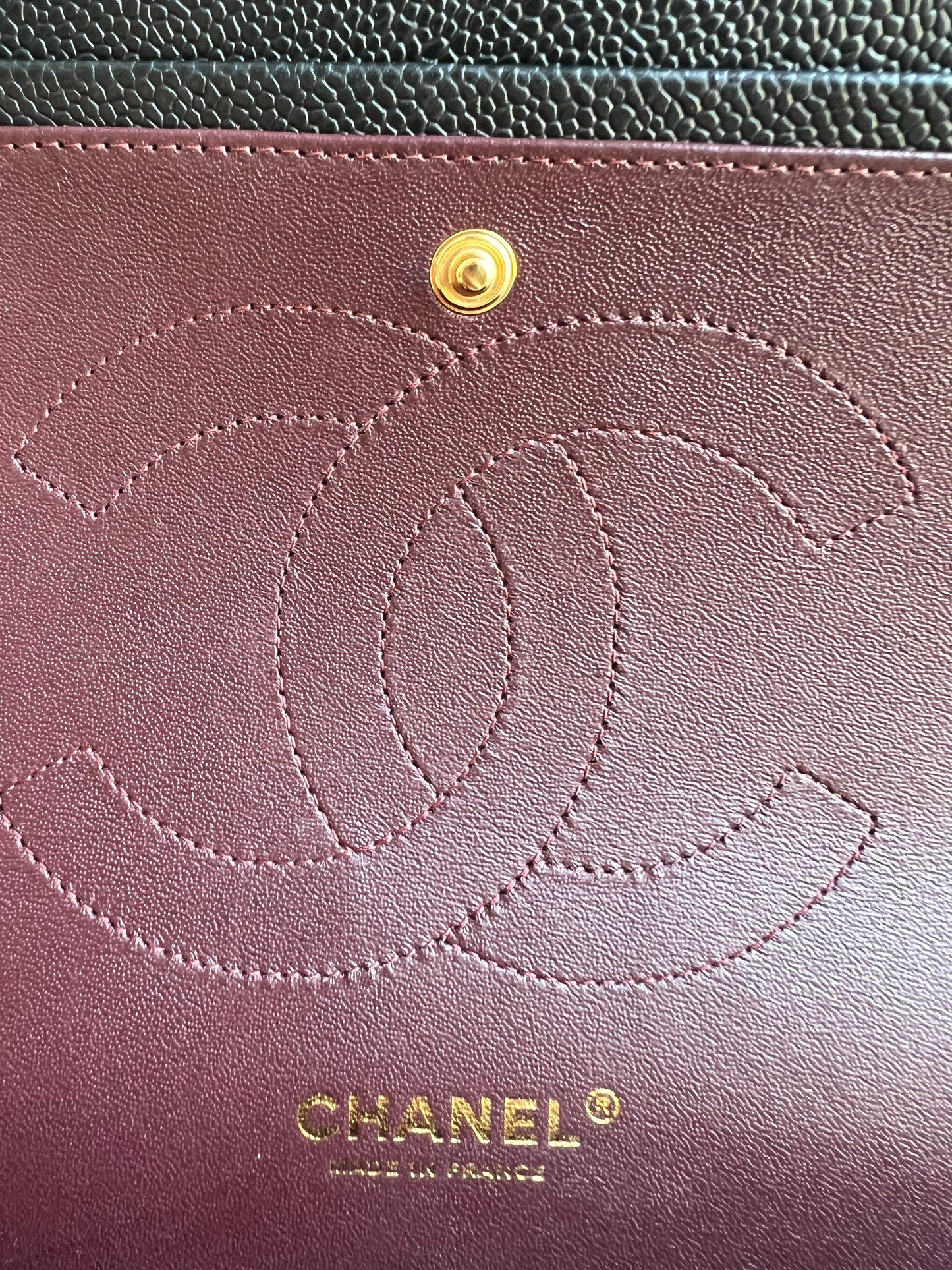 Chanel Jumbo Double Flap in Black Caviar with gold hardware (RRP £9830)