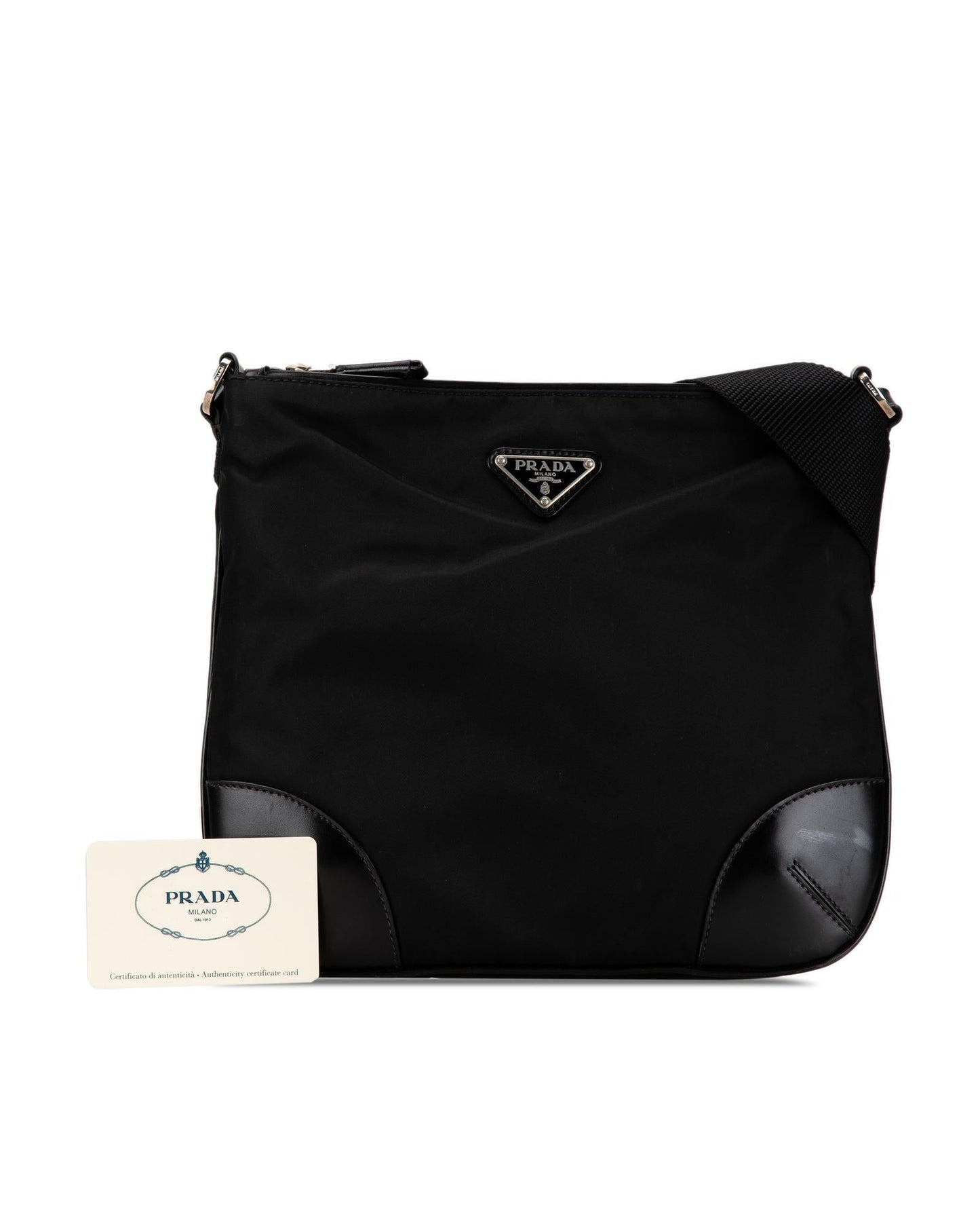 Prada Black Nylon Crossbody Tote Bag