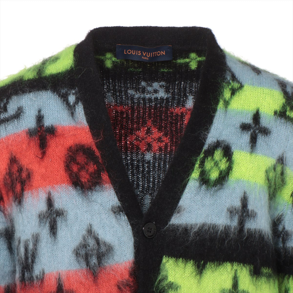 Louis Vuitton 22AW Wool x Moheya Cardigan S Multicolor Monogram RM222V