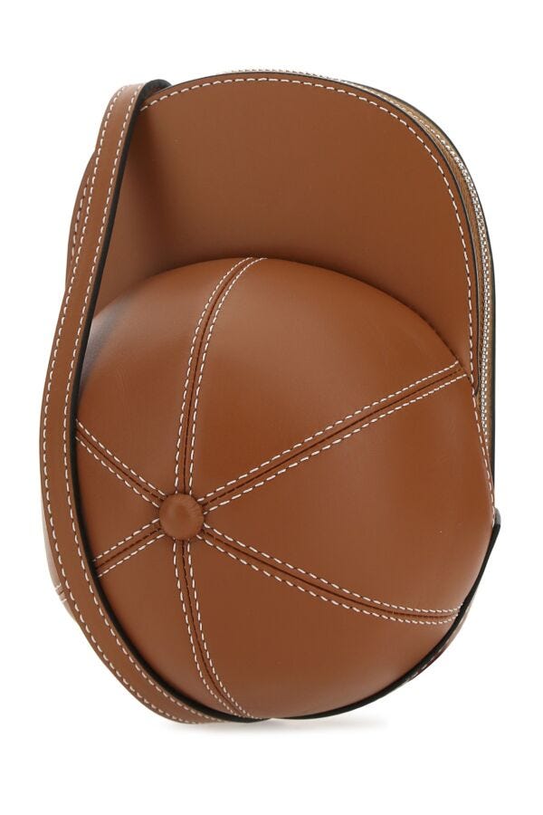 Jw Anderson Man Caramel Leather Medium Cap Crossbody Bag