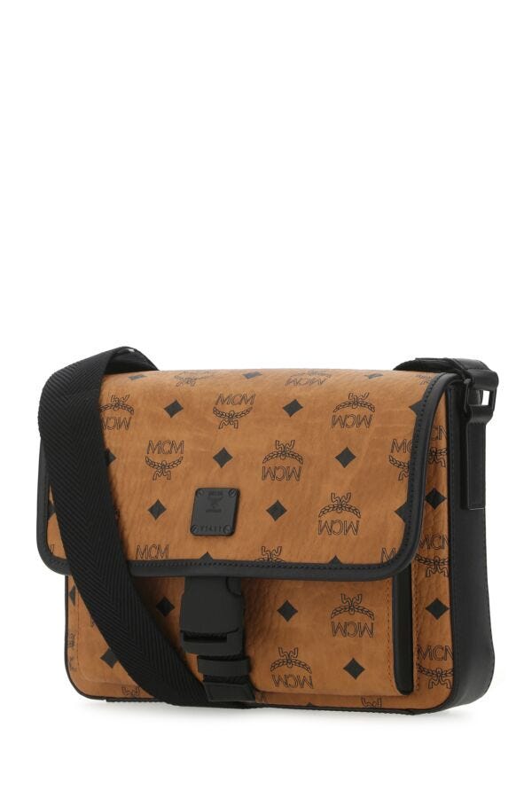 Mcm Unisex Printed Canvas Klassik Crossbody Bag