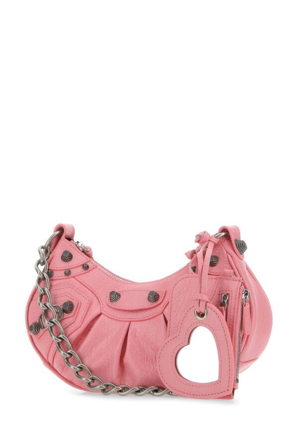 Balenciaga Woman Pink Nappa Leather Le Cagole Xs Crossbody Bag