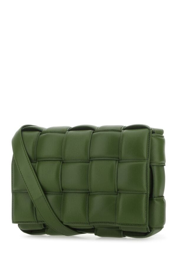 Bottega Veneta Woman Military Green Nappa Leather Small Padded Cassette Crossbody Bag
