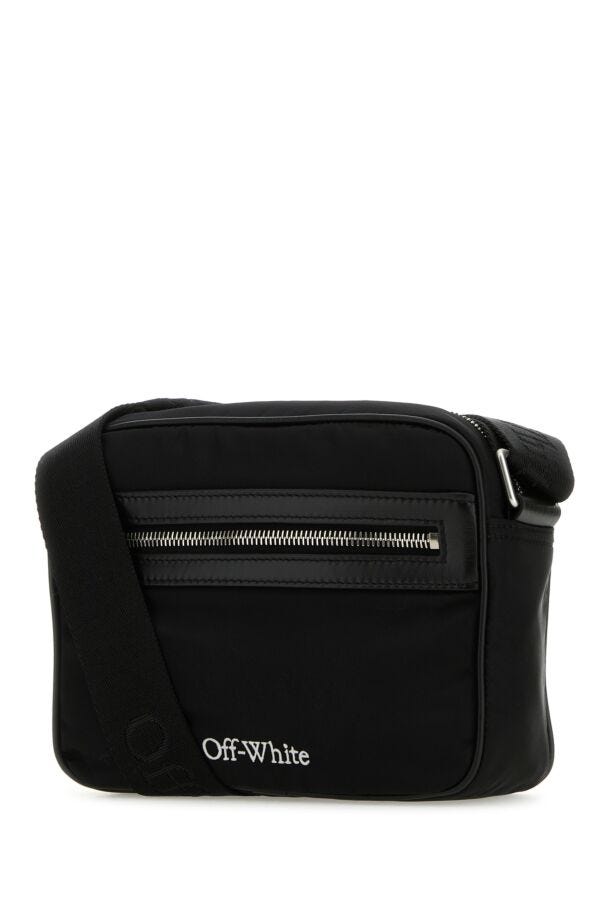 Off White Man Black Nylon Core Crossbody Bag