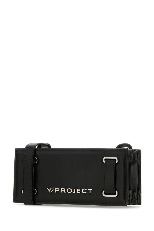 Y Project Woman Black Leather Crossbody Bag