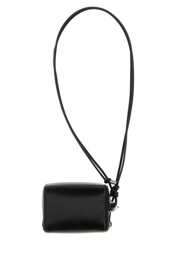 Saint Laurent Man Black Leather Mini Box Crossbody Bag
