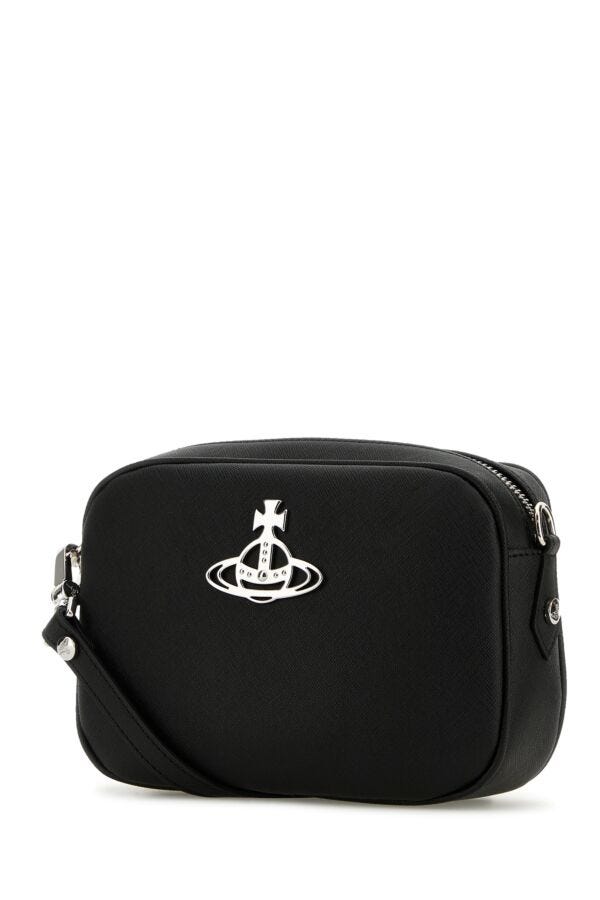 Vivienne Westwood Woman Black Synthetic Leather Anna Crossbody Bag