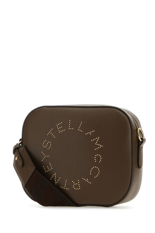 Stella Mccartney Woman Brown Alter Mat Small Stella Logo Crossbody Bag