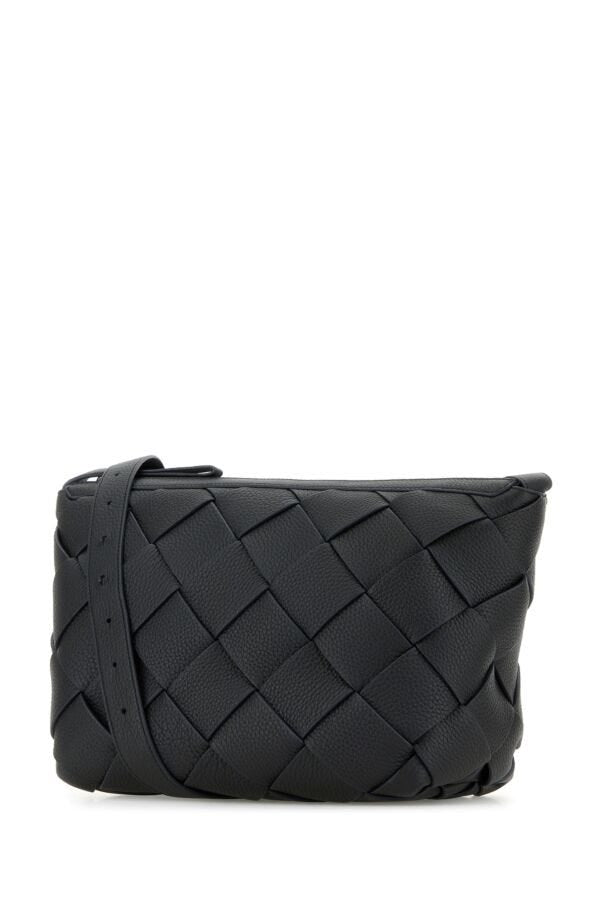 Bottega Veneta Man Graphite Leather Diago Crossbody Bag