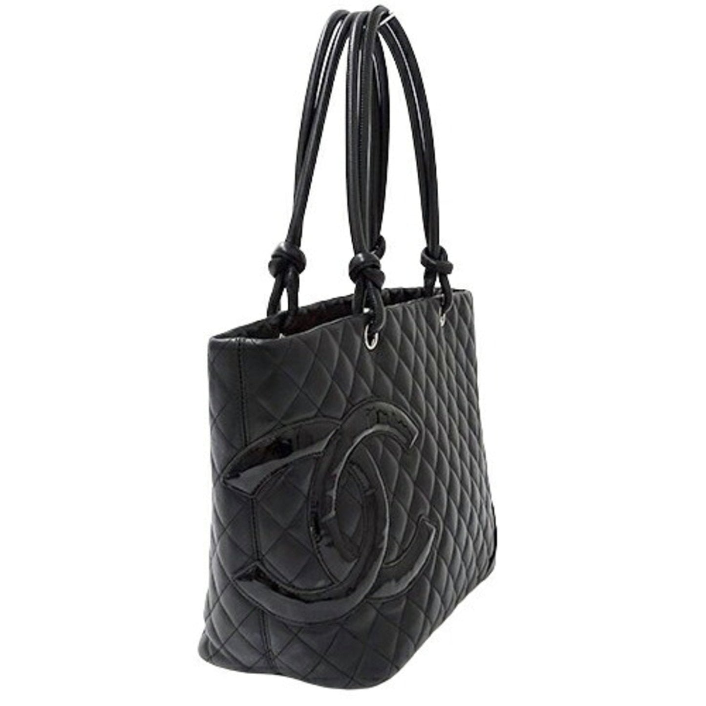 Chanel Bag Cambon Women's Tote Leather Black