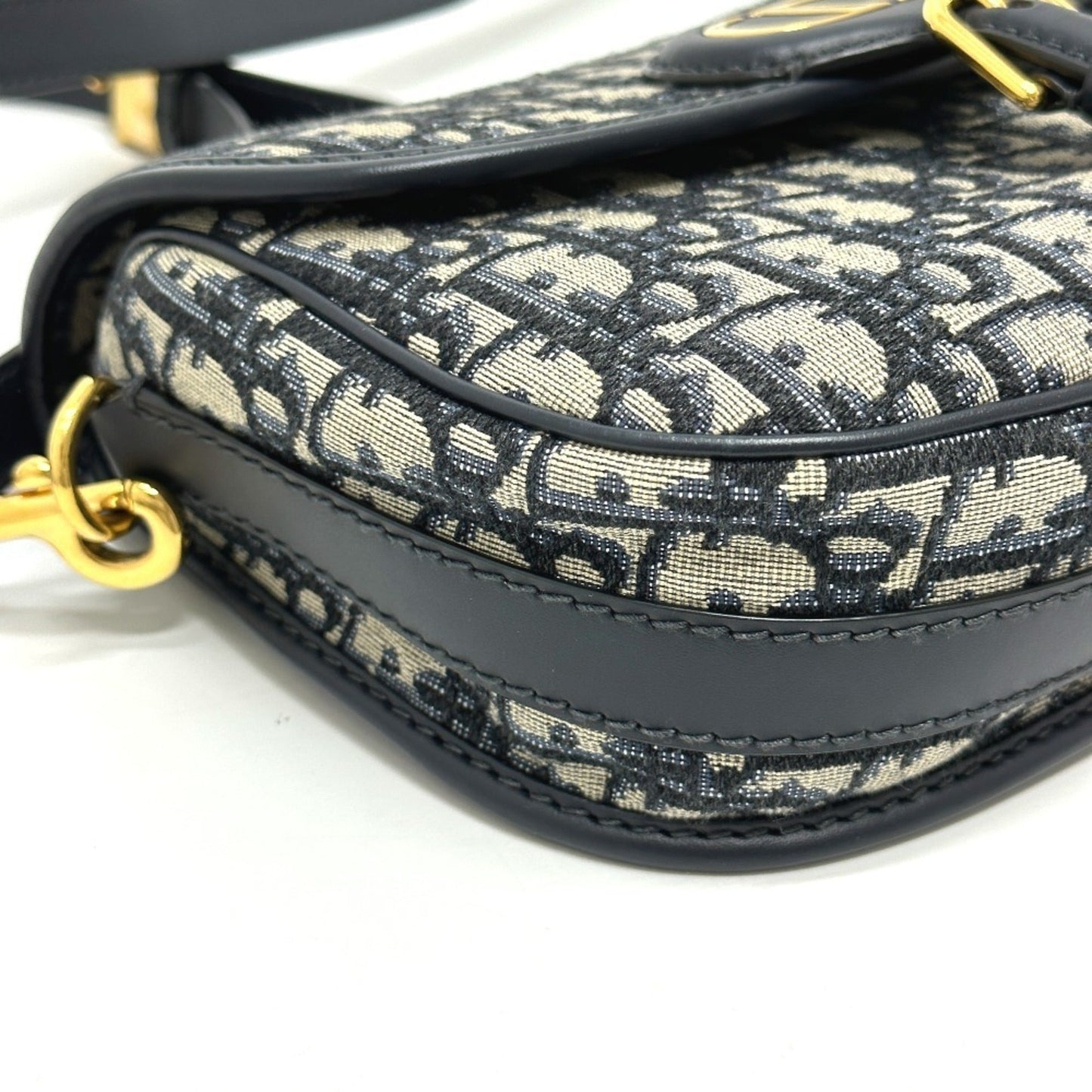 Christian Dior Gray Leather Shoulder Bag Style 4