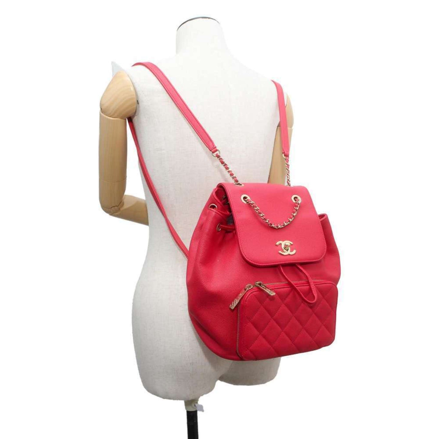 Chanel Backpack Matelasse Coco Mark Caviar Skin A93748 Chanel Bag