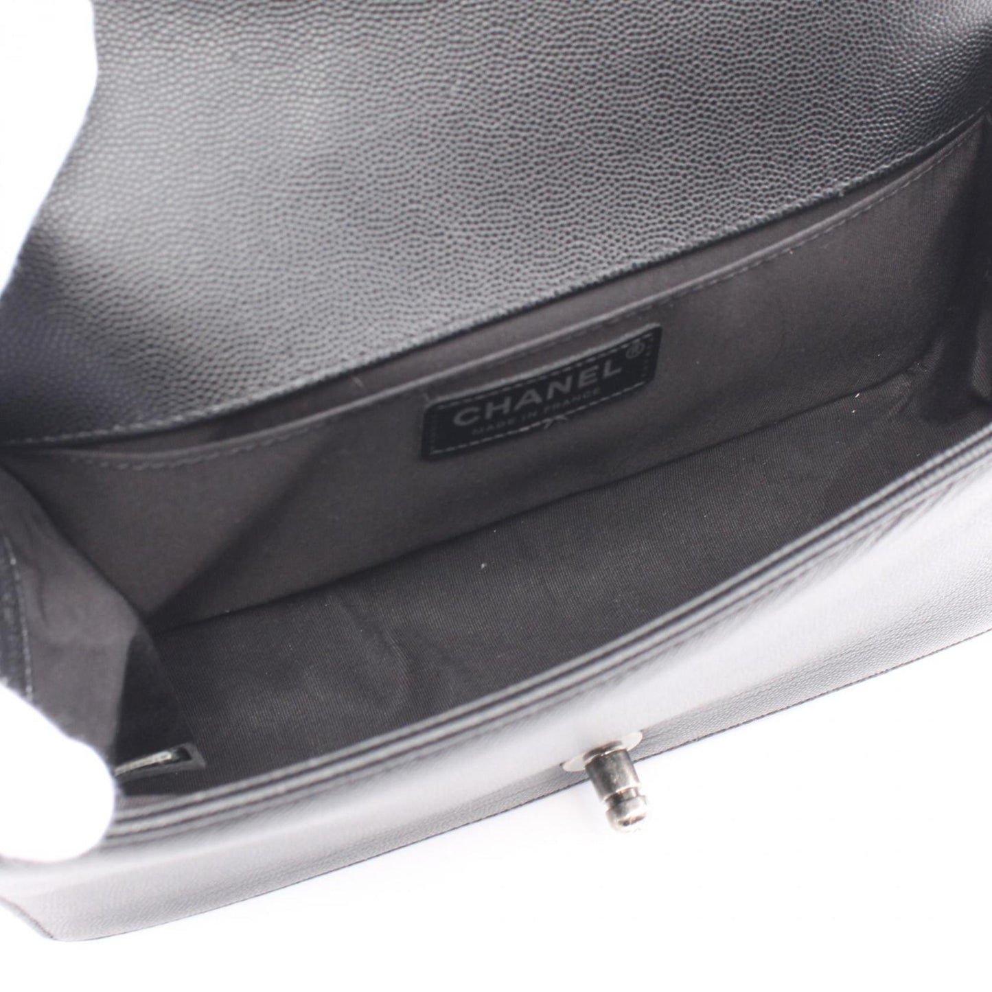 Chanel Boy Caviar Black Shoulder Bag Style 2