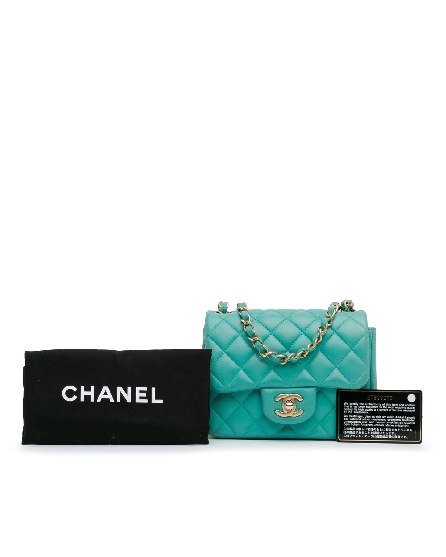 Mini Square Classic Lambskin Single Flap Crossbody Bag