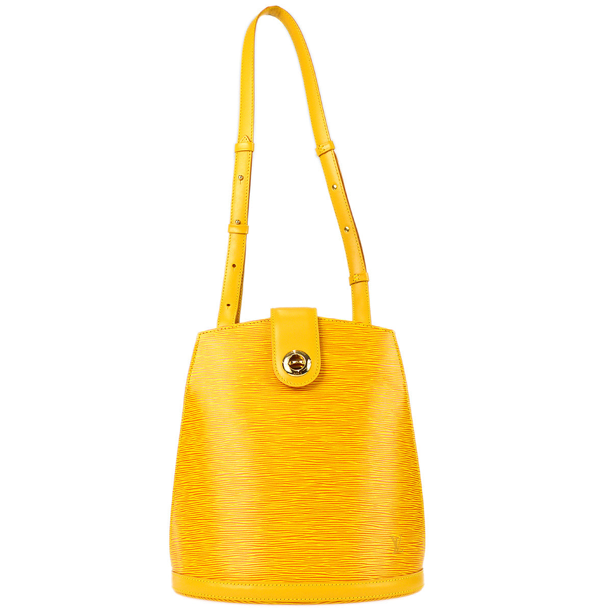 Louis Vuitton 1995 Cluny Shoulder Bag Yellow Epi M52259