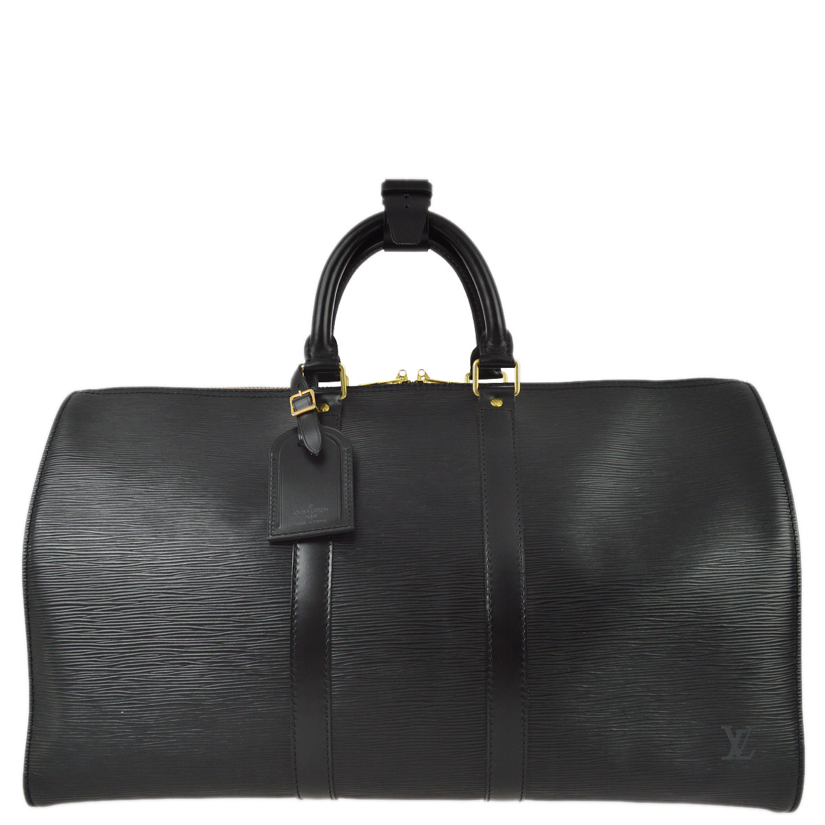 Louis Vuitton 1993 Black Epi Keepall 45 Travel Duffle Handbag M42972