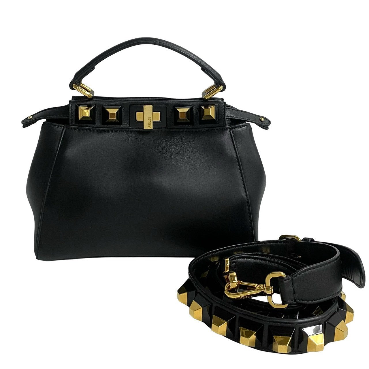 Fendi Peek-A-Boo Nappa Leather 2Way Bag