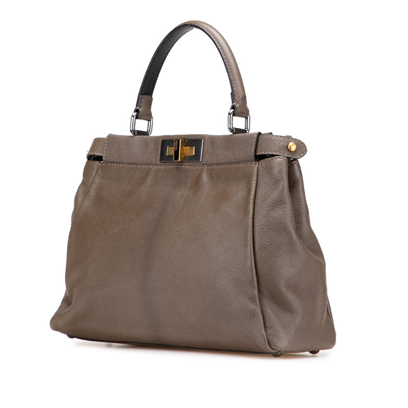 Fendi Peekaboo Leather Red Handbag Style 40