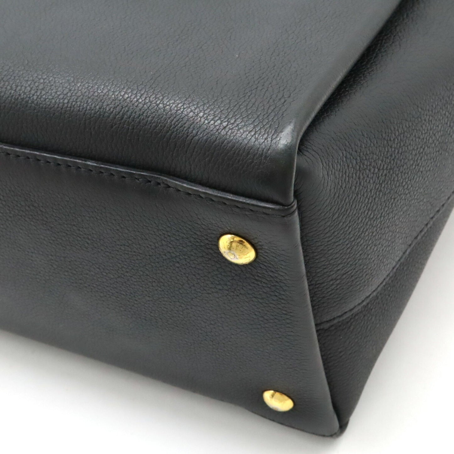 Louis Vuitton Noir Leather Handbag Shoulder Bag