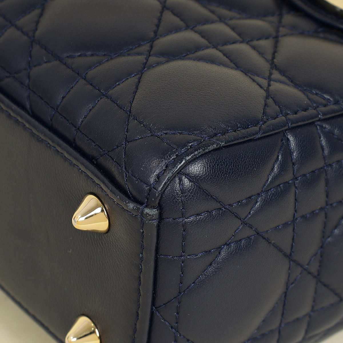 Christian Dior Navy My Abcdior Lady Dior Small Bag