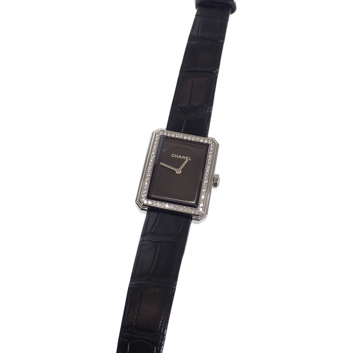 Chanel Chanel Boyfriend Stainless Steel, Leather and Diamond Ladies Watch with Black Dial H4883 in Excellent condition