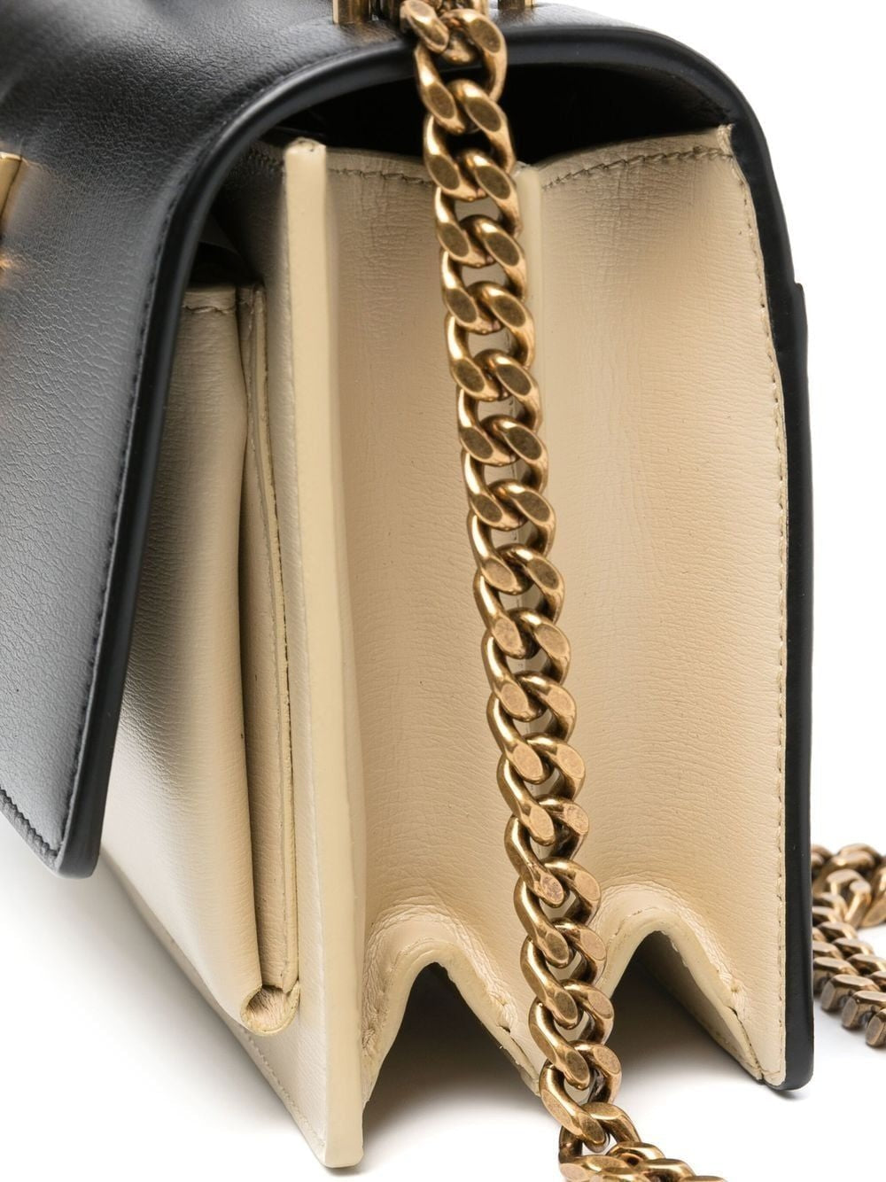 LOGO PLAQUE PANELLED LEATHER CROSSBODY BAG