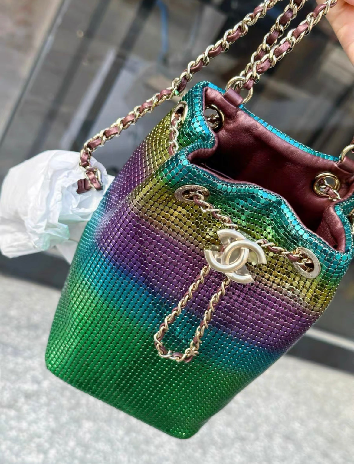 Chanel Luxury Leather Gold Handbag Style 10