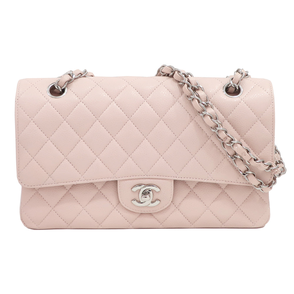 Chanel Flap Caviar Pink Chain Shoulder Bag