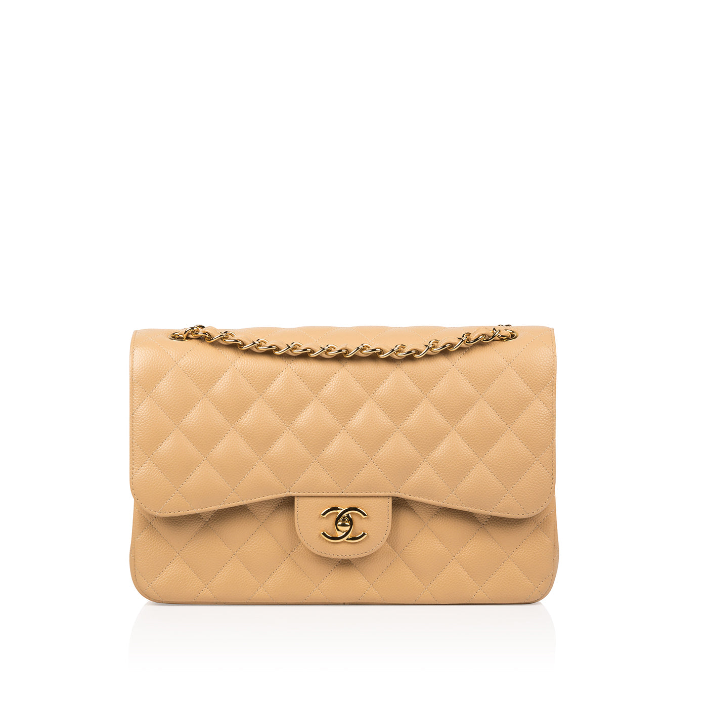 Chanel Classic Flap Caviar Gold Shoulder Bag Style 37