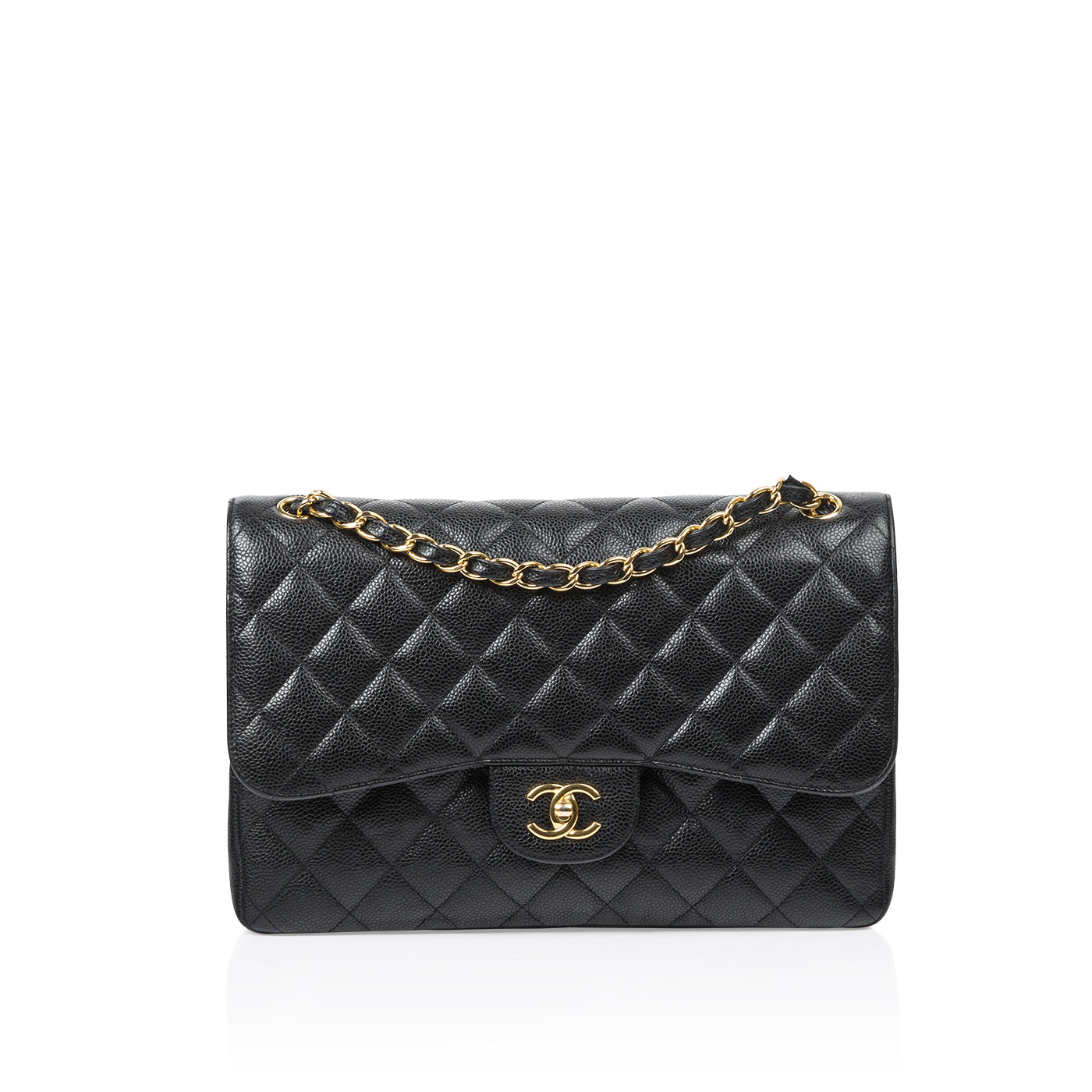 Chanel Classic Flap Caviar Black Shoulder Bag Style 128