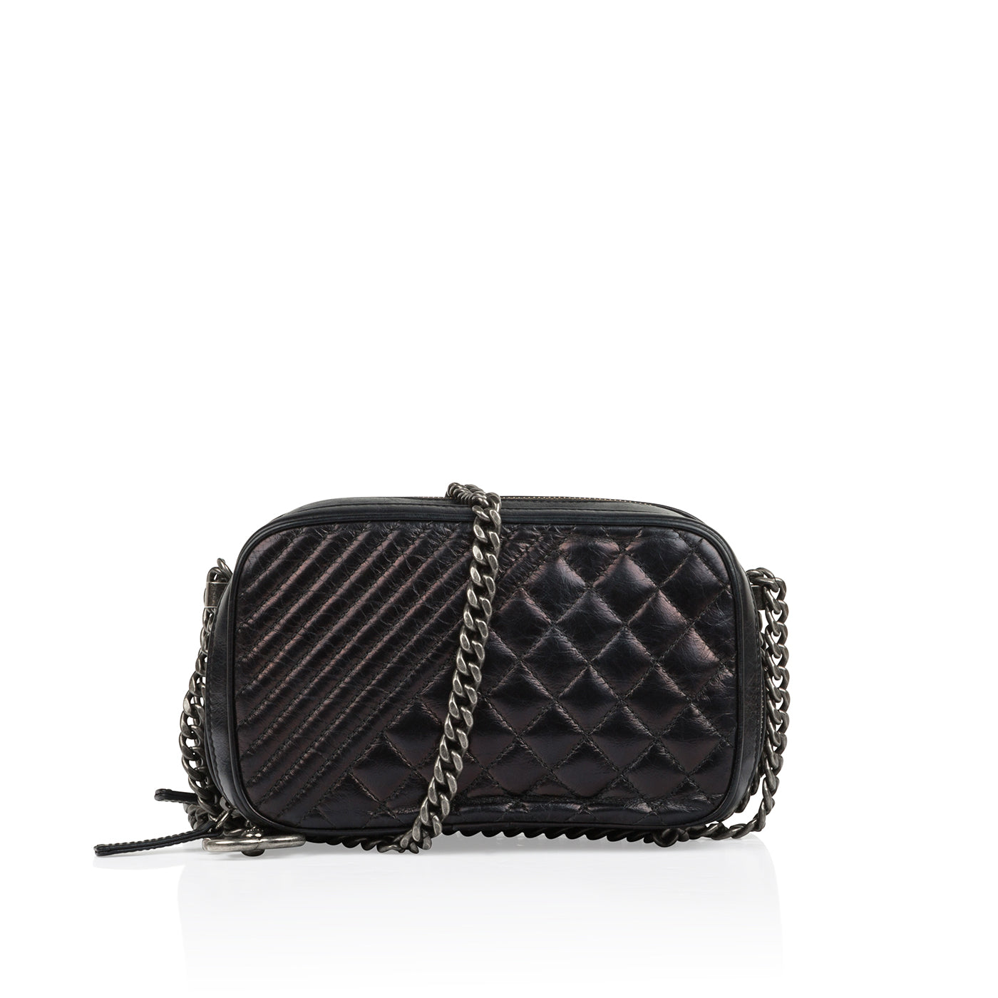 Chanel Boy Bag Lambskin Black Shoulder Bag Style 59