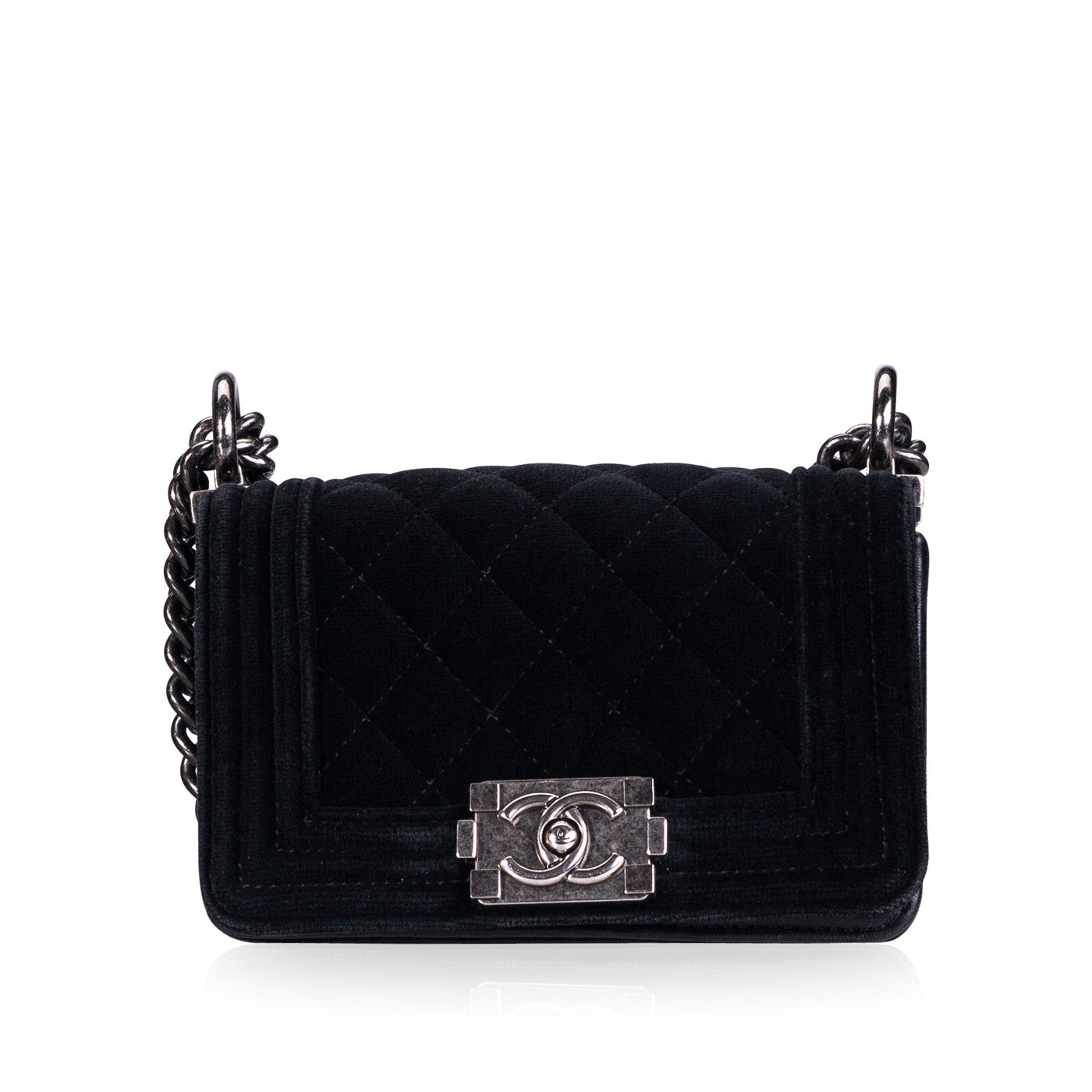 Chanel Boy Bag Canvas Black Shoulder Bag