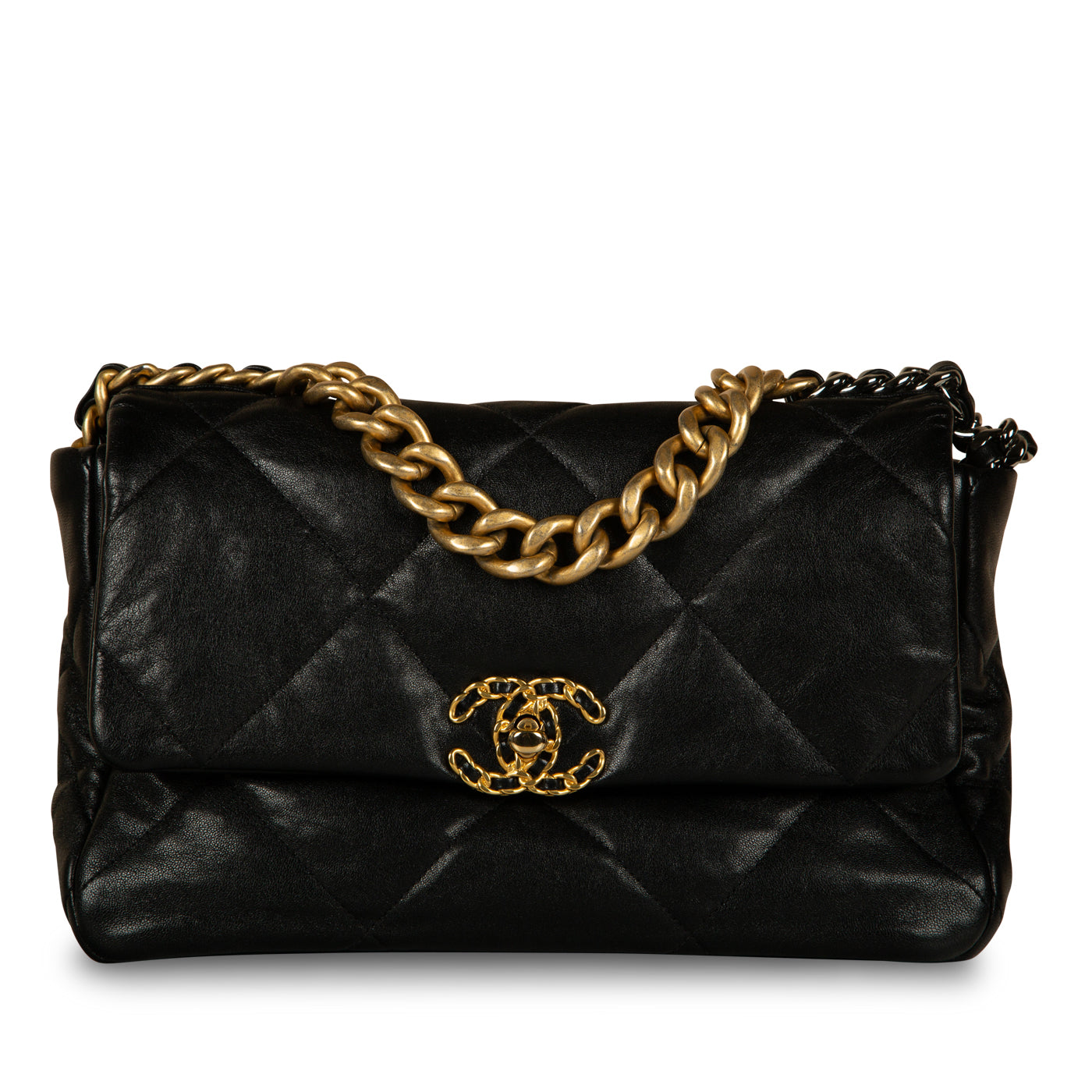 Chanel Chanel 19 Lambskin Black Shoulder Bag Style 23
