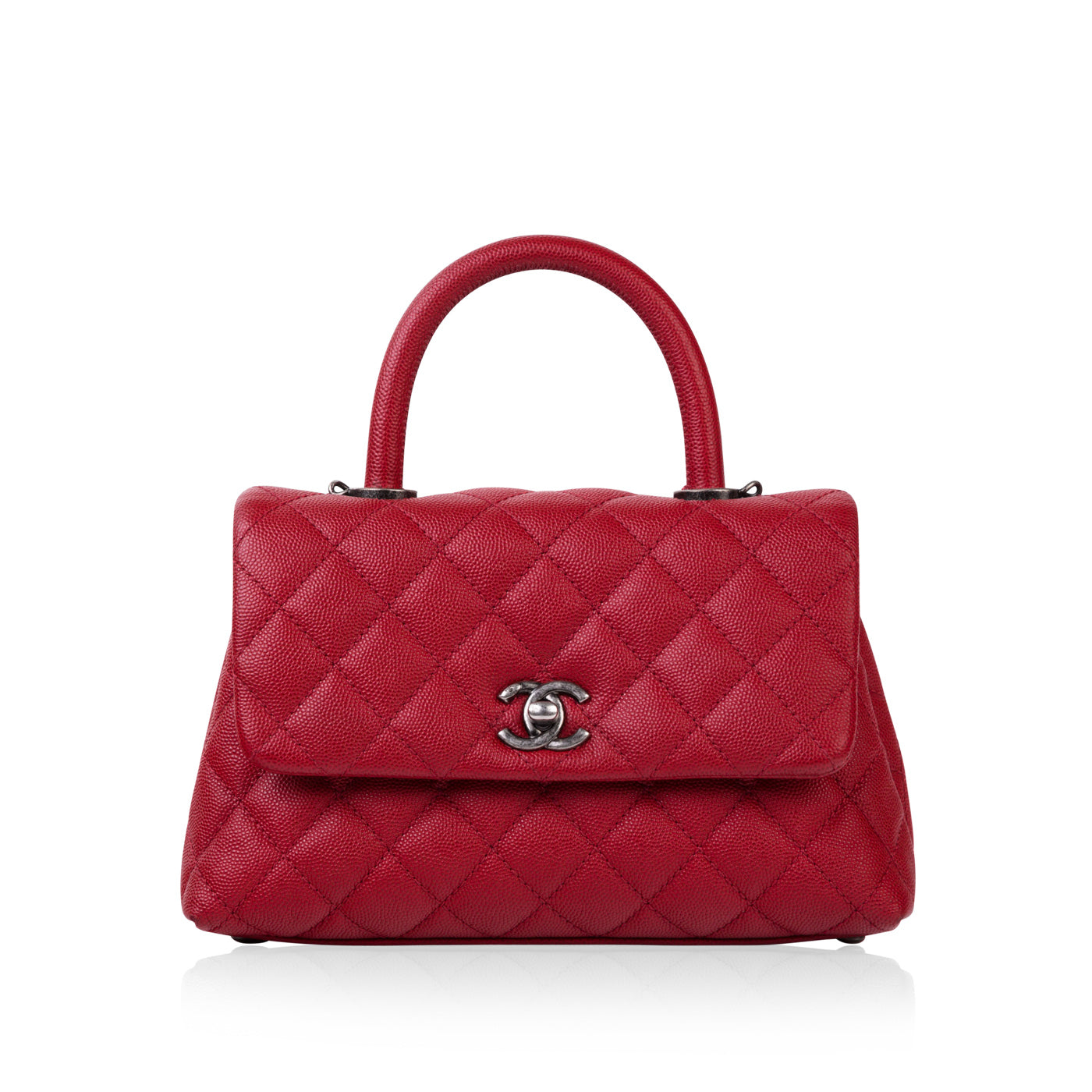 Chanel Classic Flap Caviar Red Shoulder Bag Caviar
