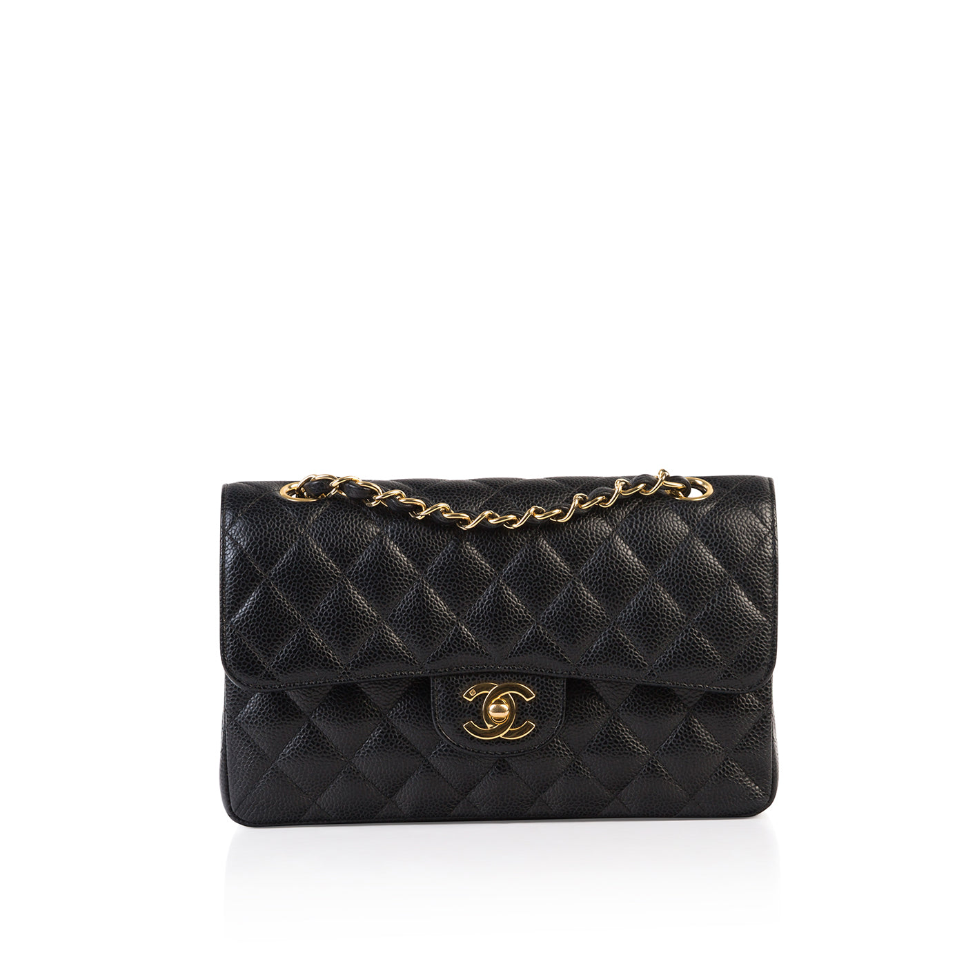 Chanel Classic Flap Caviar Black Shoulder Bag Style 130
