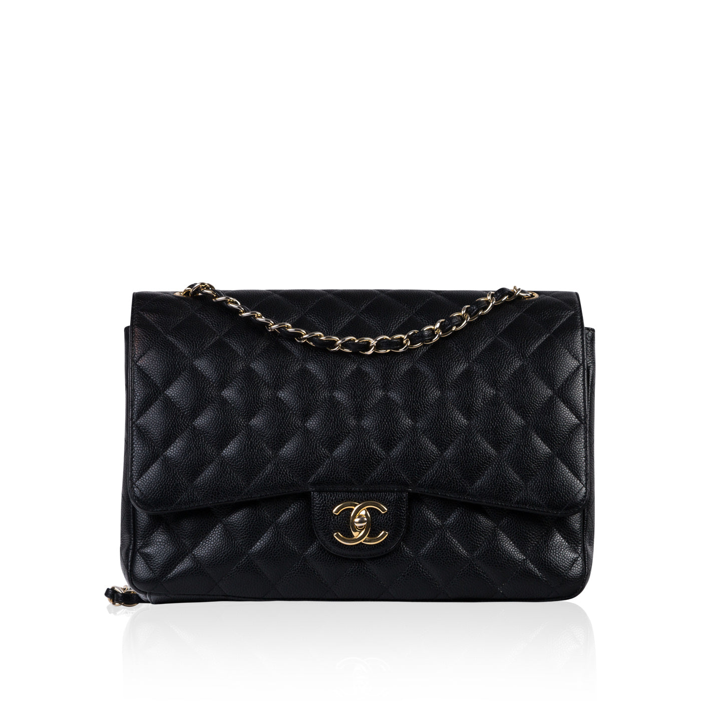 Chanel Classic Flap Caviar Black Shoulder Bag Style 132
